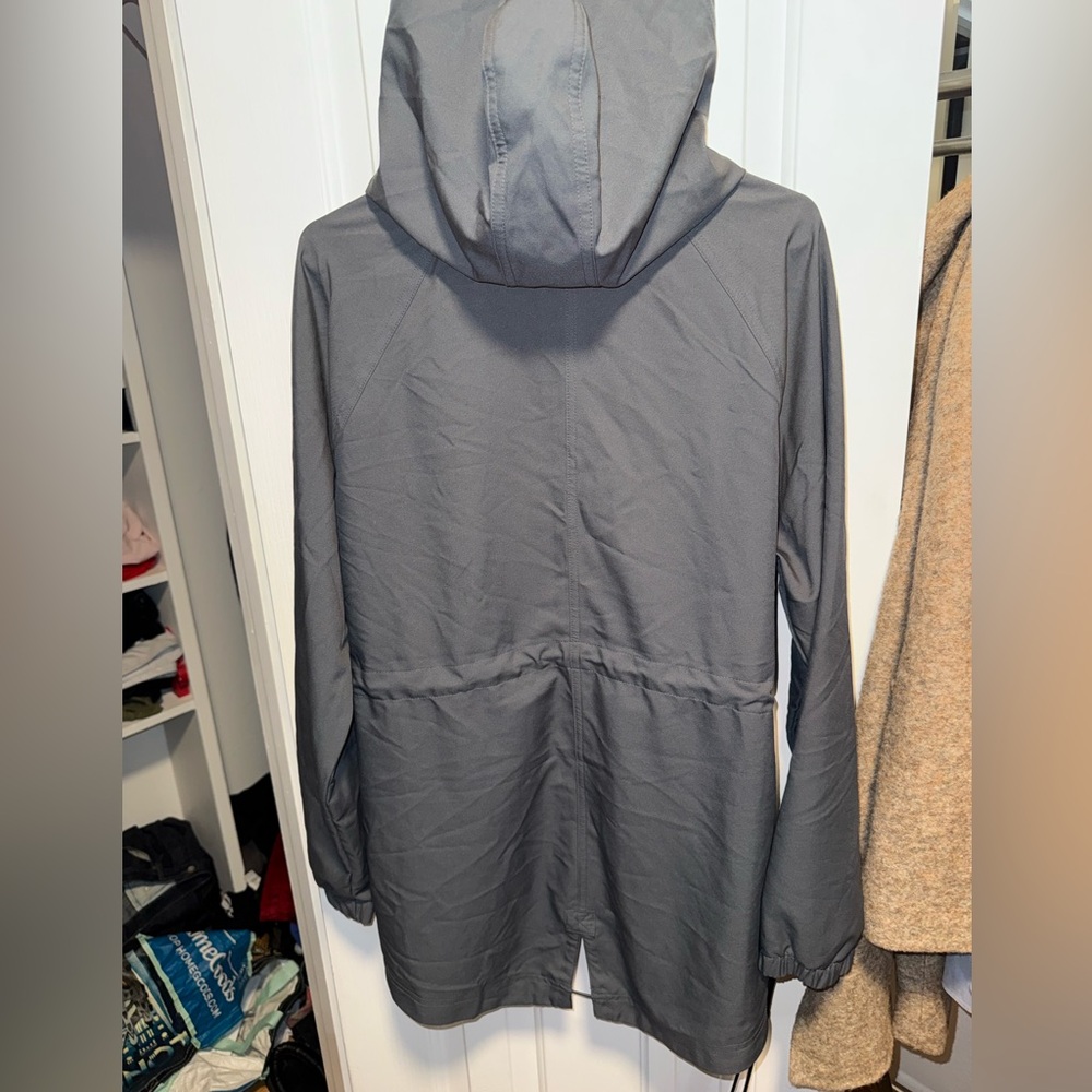 Kirkland Signature Women Dark Gray Hooded Anorak Jacket Large Water Resistant - Picture 12 of 14